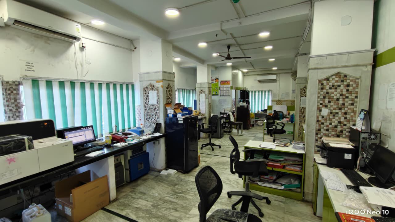 Laboratory workspace with equipment